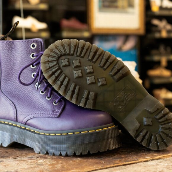 Dr. Martens JADON III Pisa PLATFORM Boots in Purple MSRP$250 RichSoft Leather - Picture 11 of 16